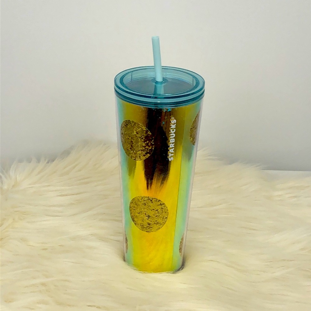 NWT iridescent starbucks cup spotted glittery